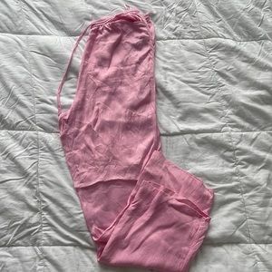 Zara Medium satin pink bubble gum pants with four packets